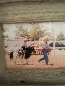 Tena in 2003 running the horse right before her injury